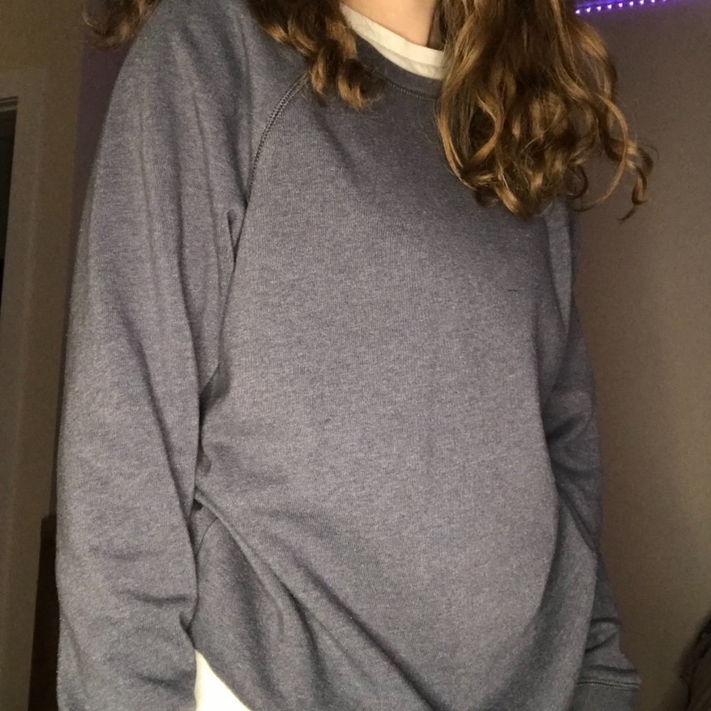 Bluish gray crew neck